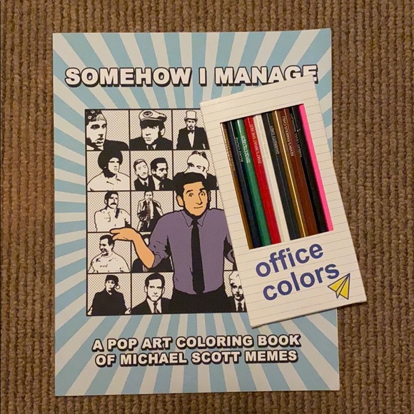 Other - The Office coloring book and colored pencils